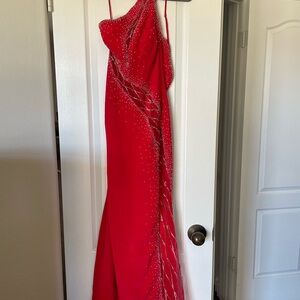 Elegant Red Evening Gown